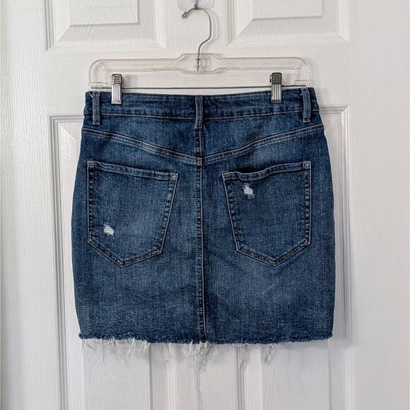 Distressed Denim Mini Skirt by Garage Denim – Size Medium - Picture 2 of 2